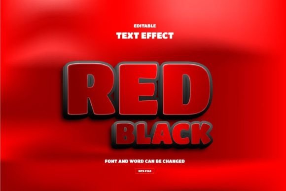 Download Red Black Editable Text Effect - Editable text effect Collection