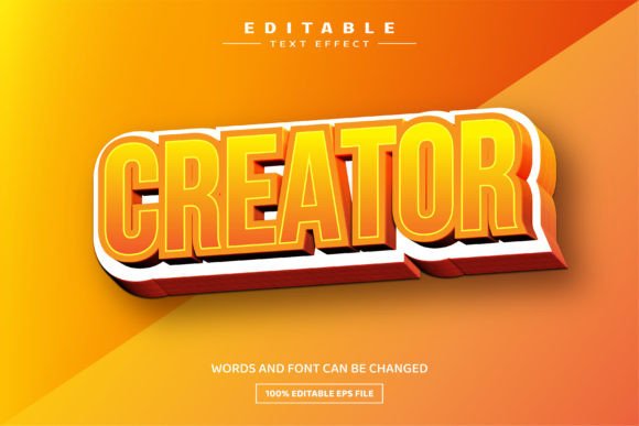 Download Creator 3D Editable Text Effect - Editable text effect Collection