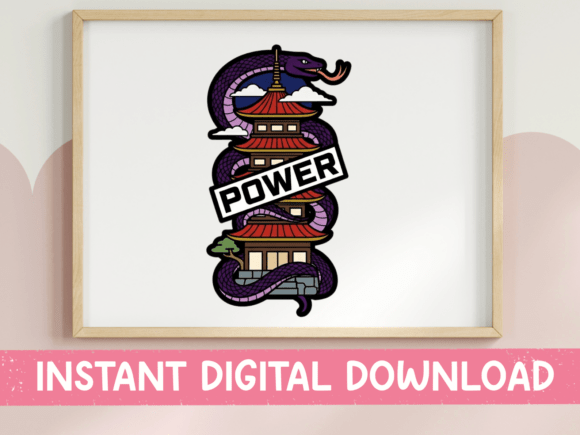 Download Snake Pagoda Power Tattoo Sticker - Tattoo Collection