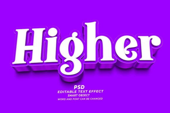 Download Higher PSD 3D Editable Text Effect - Editable text effect Collection