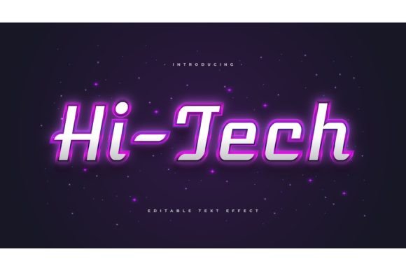 Download Hi-Tech Text Style with Neon Effect - Neon effect Collection