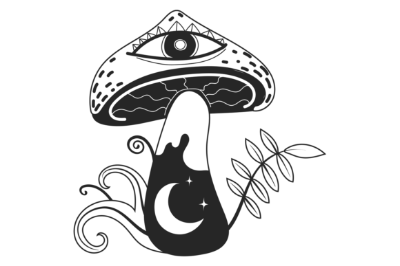 Download Occult Mushroom Tattoo. Spiritual Esoter - Tattoo Collection