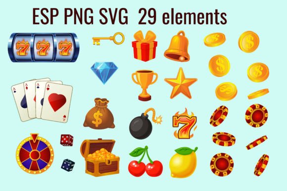 Download Casino Slot Machine Icons Pack Gambling - Casino Collection