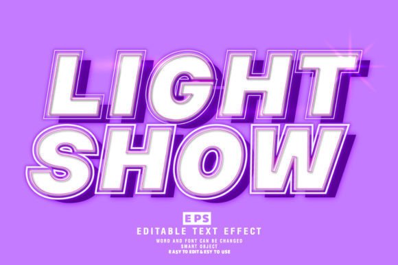 Download Light Show 3d Editable Text Effect Vecto - Editable text effect Collection