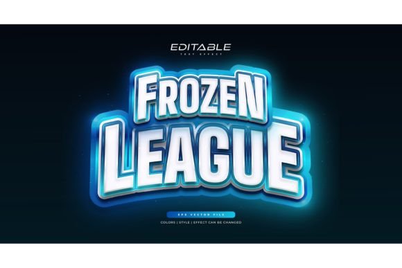 Download Blue E-Sport Text Style with Neon Effect - Neon effect Collection