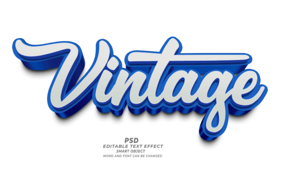 Download Vintage PSD 3D Editable Text Effect - Editable text effect Collection