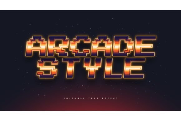 Download Arcade Text Style with Neon Effect - Neon effect Collection