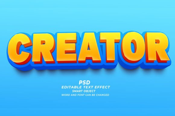 Download Creator PSD 3D Editable Text Effect - Editable text effect Collection