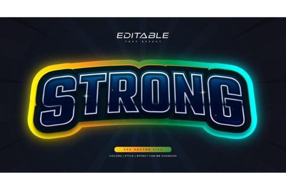 Download Colorful Game Text Style in Neon Effect - Neon effect Collection