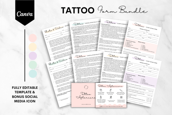 Download Tattoo Business Form Template Bundle 1 - Business Collection