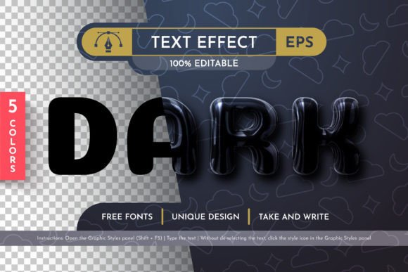 Download 5 Plastic Editable Text Effects - Editable text effect Collection