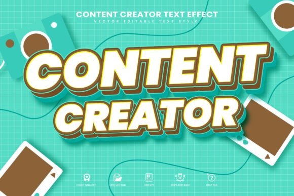Download Content Creator Editable Text Effect - Editable text effect Collection