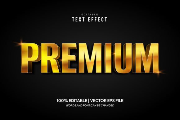 Download Premium Gold Style Editable Text Effect - Editable text effect Collection