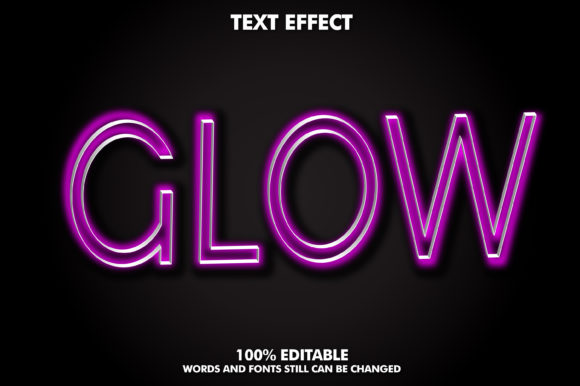 Download Editable Text Effect - Glow Effect - Editable text effect Collection
