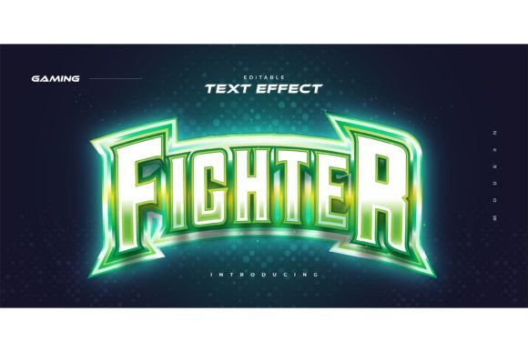 Download Green E-sport Text with Neon Effect - Neon effect Collection